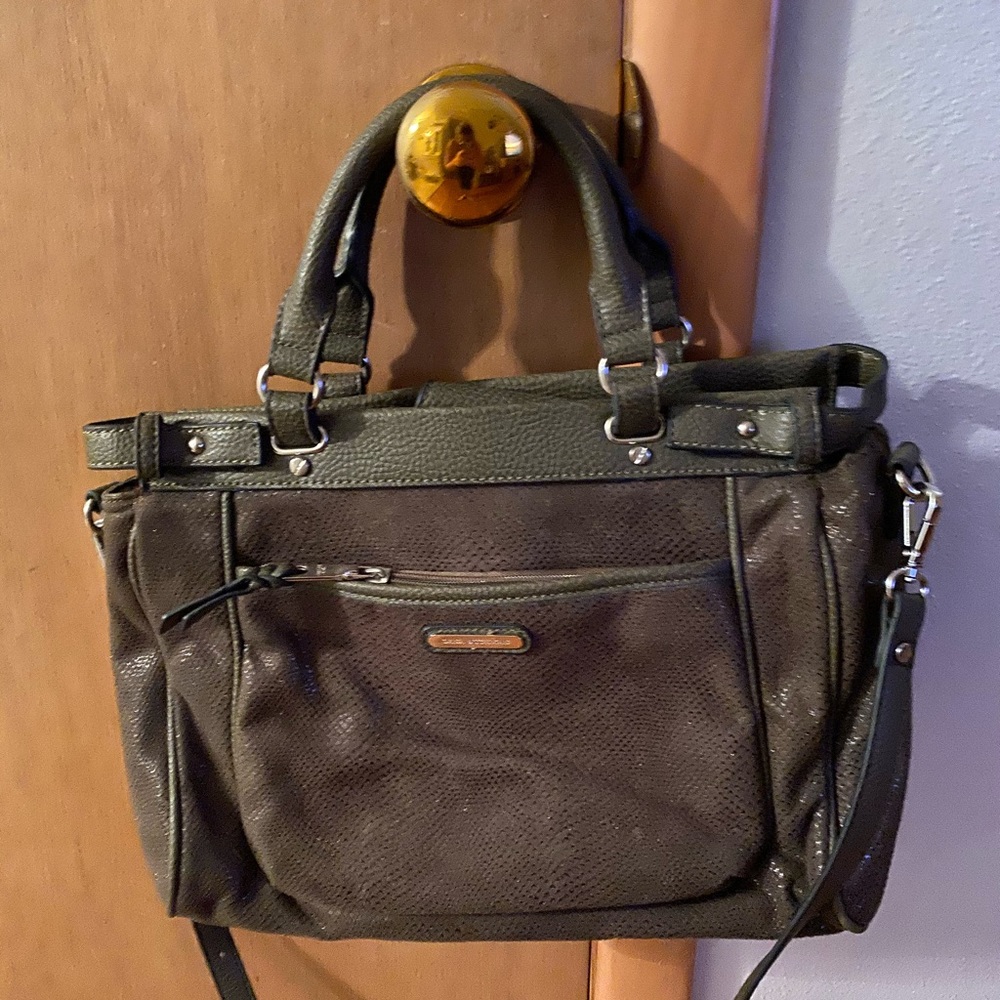 Dana Buchman Shimmery Suede Snake Skin Purse